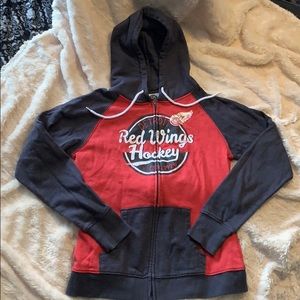Women’s Detroit red wings zip up hoodie EUC